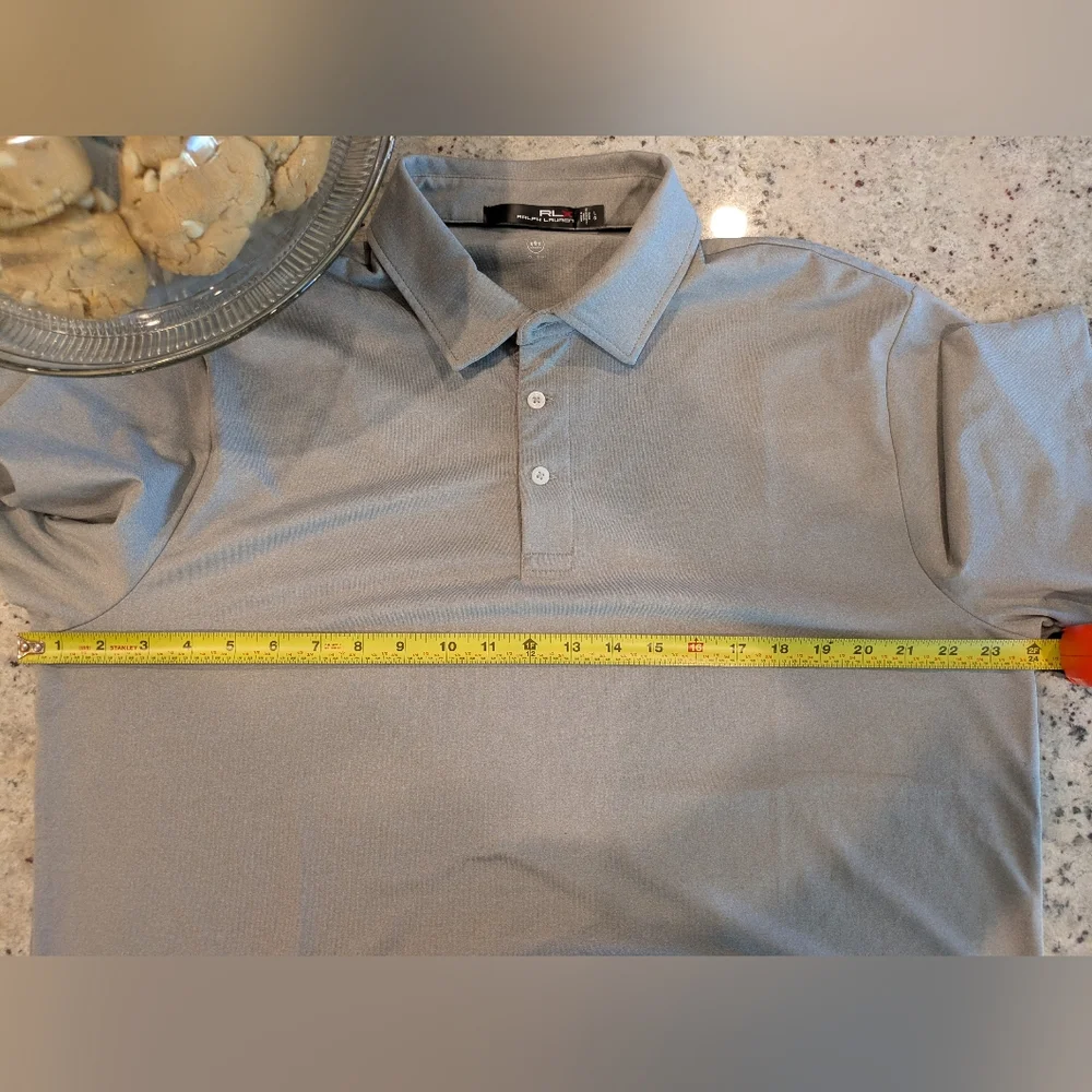 RLX Ralph Lauren Gray Performance Polo Shirt GT Moisture Wicking Golf